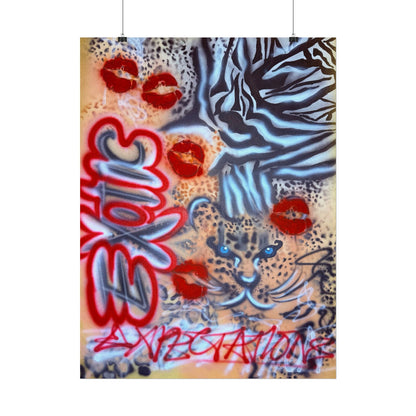 "exotic expectations" airbrush rolled print