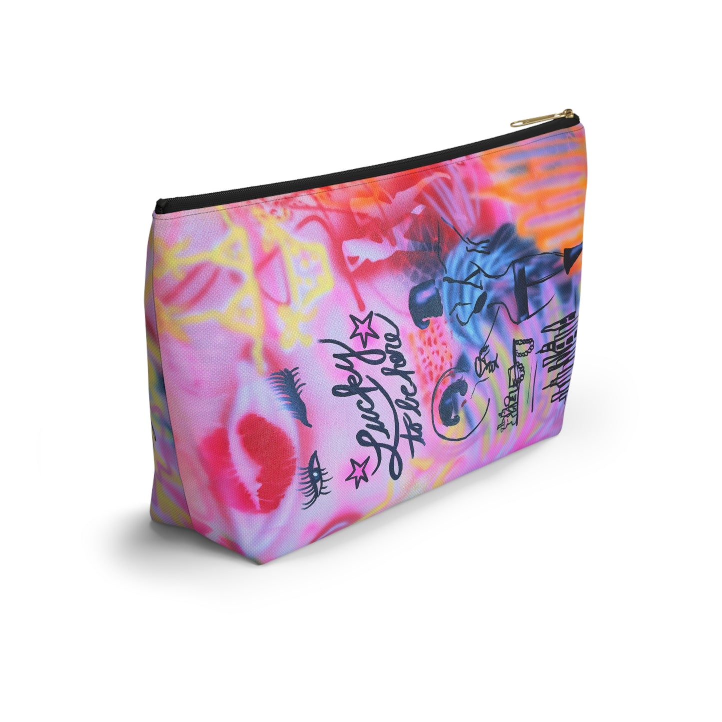 "spring in the city" airbrush makeup pouch