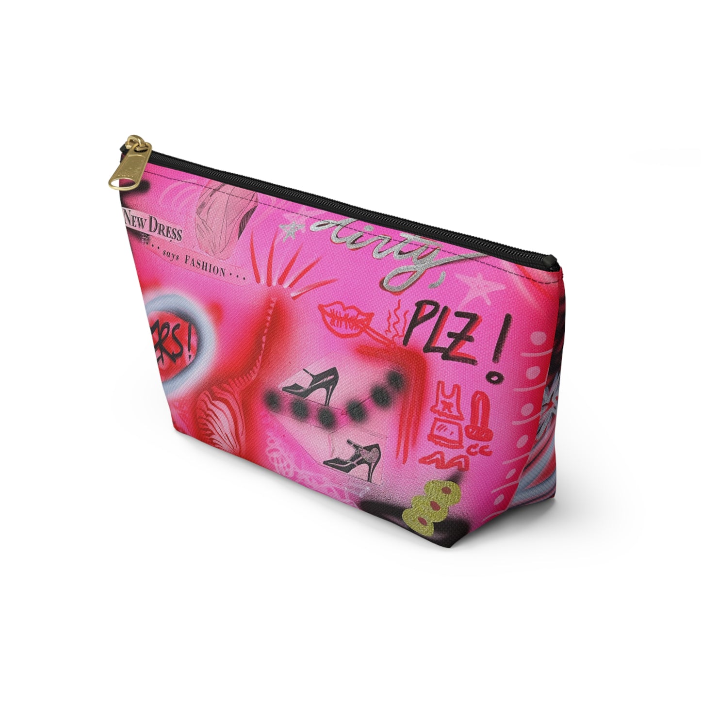"extra dirty, plz" airbrush makeup pouch