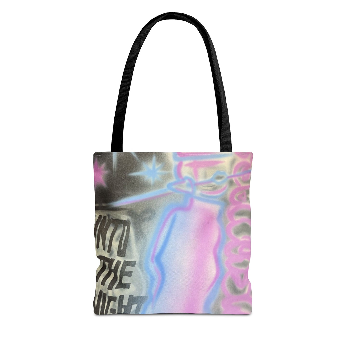 "into the night pt. 2" airbrush tote bag