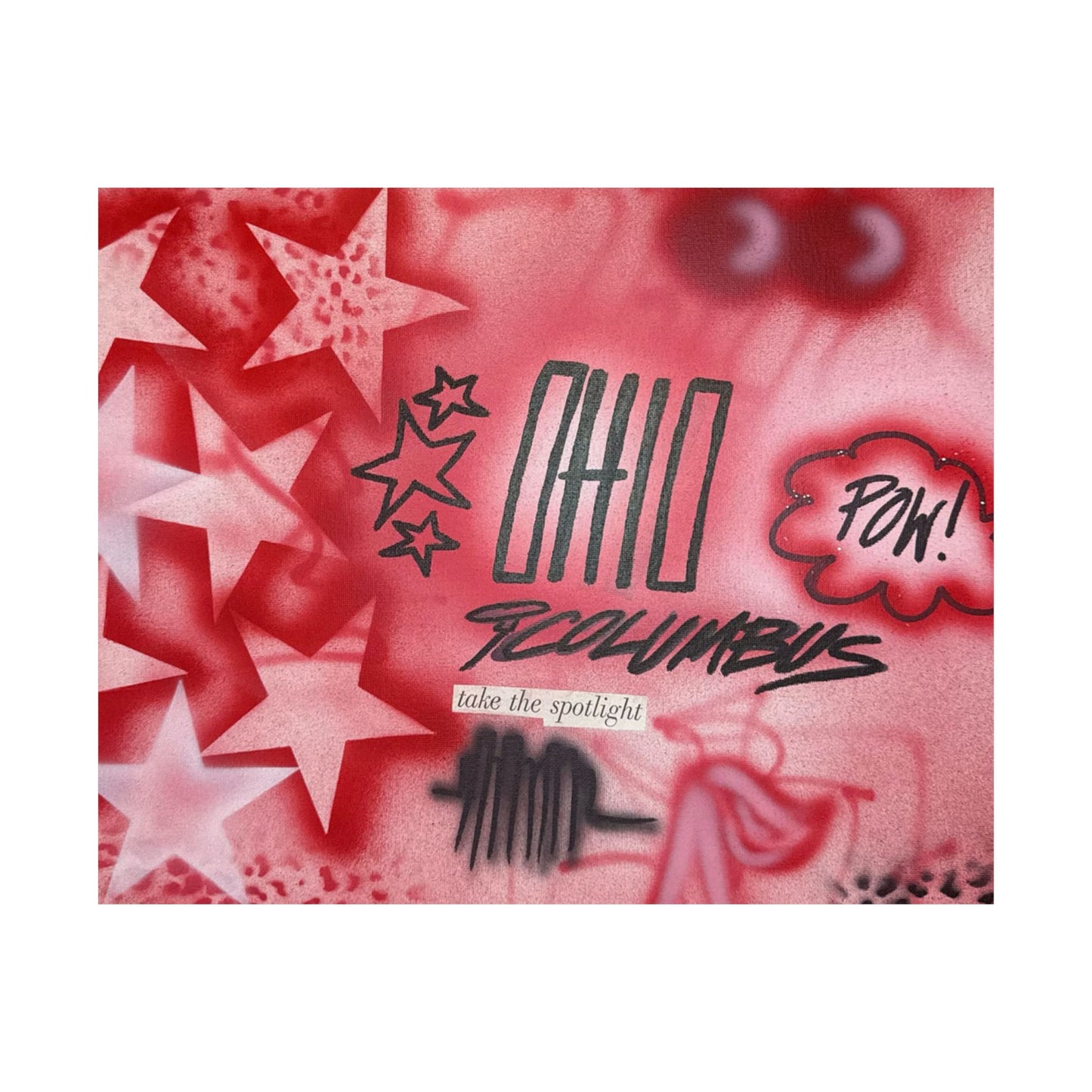 "columbus, ohio" airbrush horizontal print