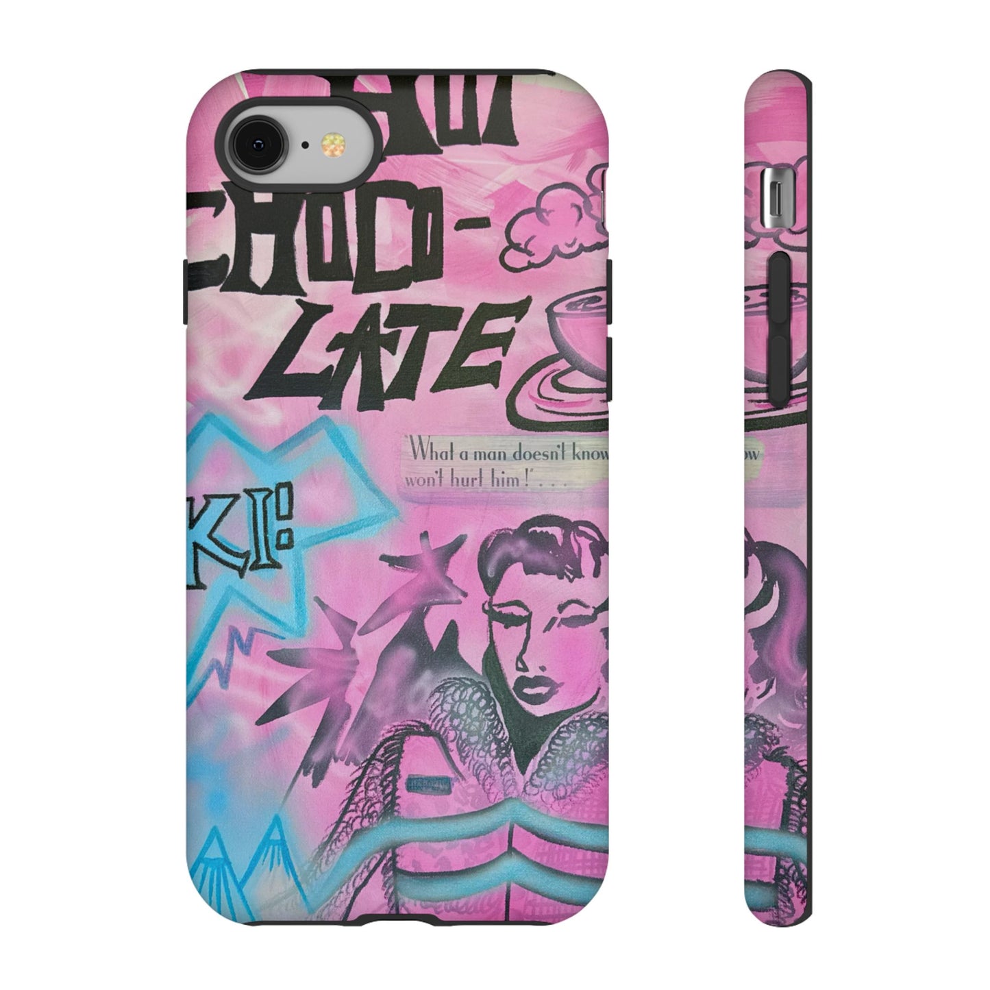 "avant le ski" airbrush iPhone case
