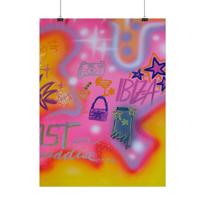 "ibiza" airbrush rolled print