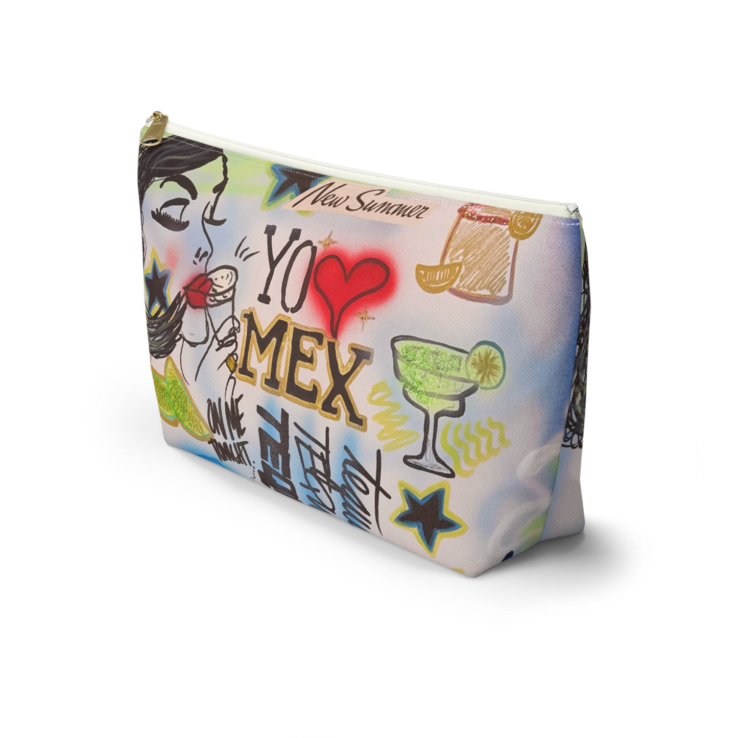 "salted lime" airbrush makeup pouch