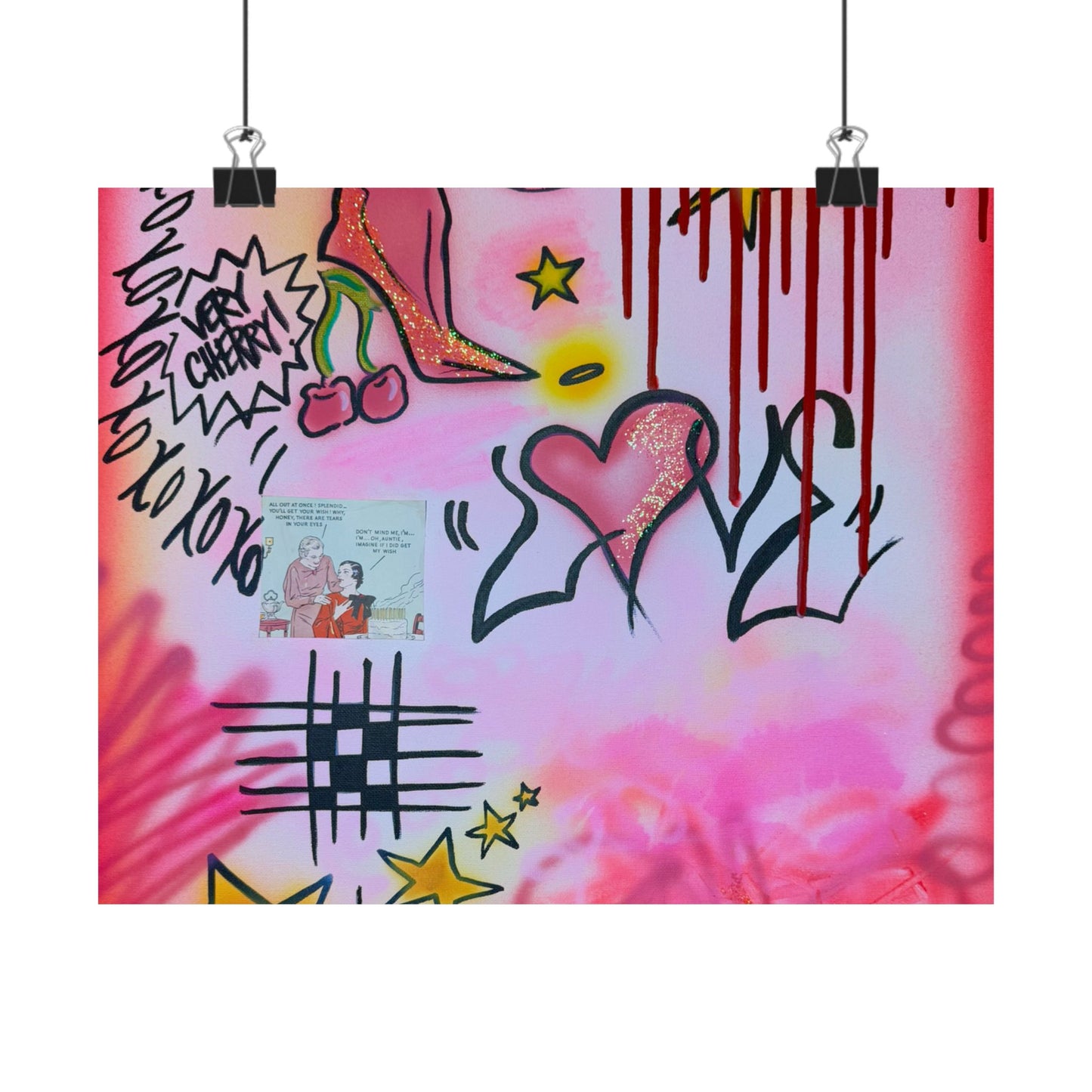 "cherry luvr" airbrush horizontal print