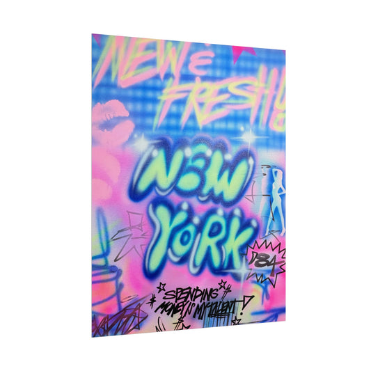 "spending $$ is my talent" airbrush rolled print