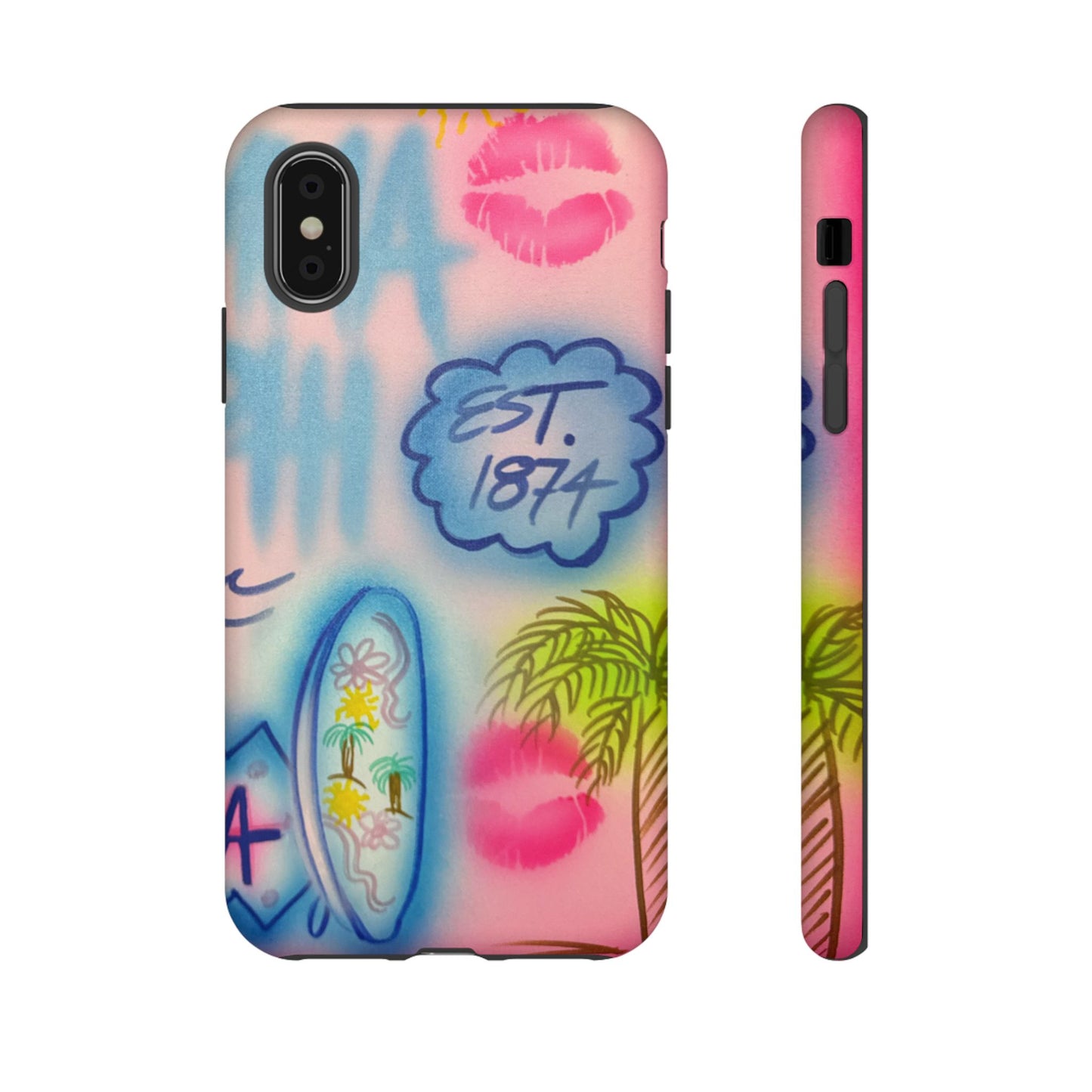 "in the wave" airbrush iPhone case