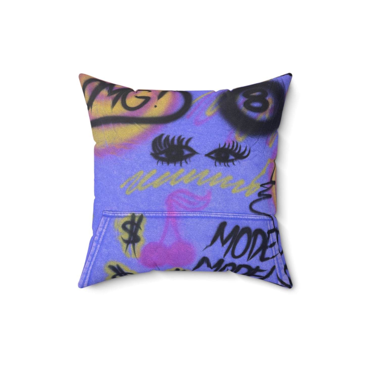 "eye$ on lies" airbrush pillow