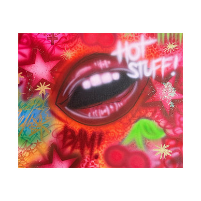 "hot stuff" airbrush horizontal print