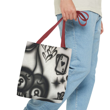 "hidden ace" airbrush tote bag