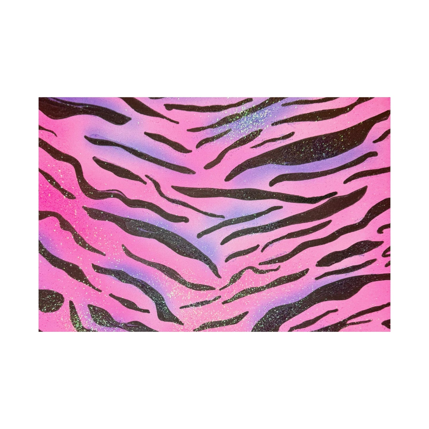 "glitter zebra" airbrush horizontal print