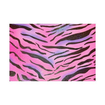"glitter zebra" airbrush horizontal print