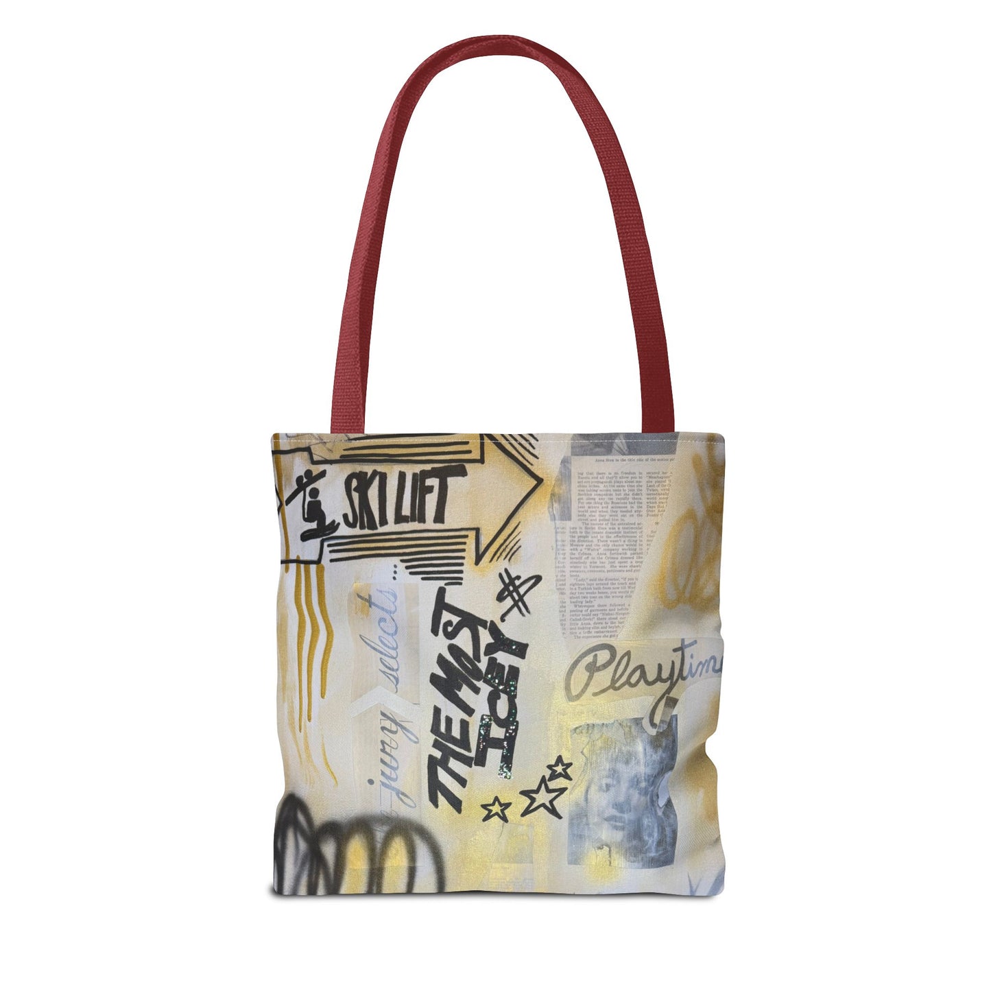 "golden glacier" airbrush tote bag