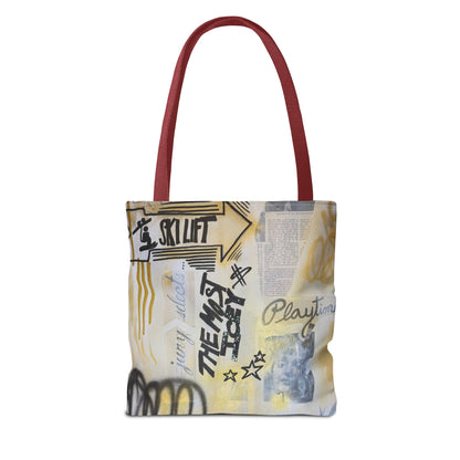 "golden glacier" airbrush tote bag
