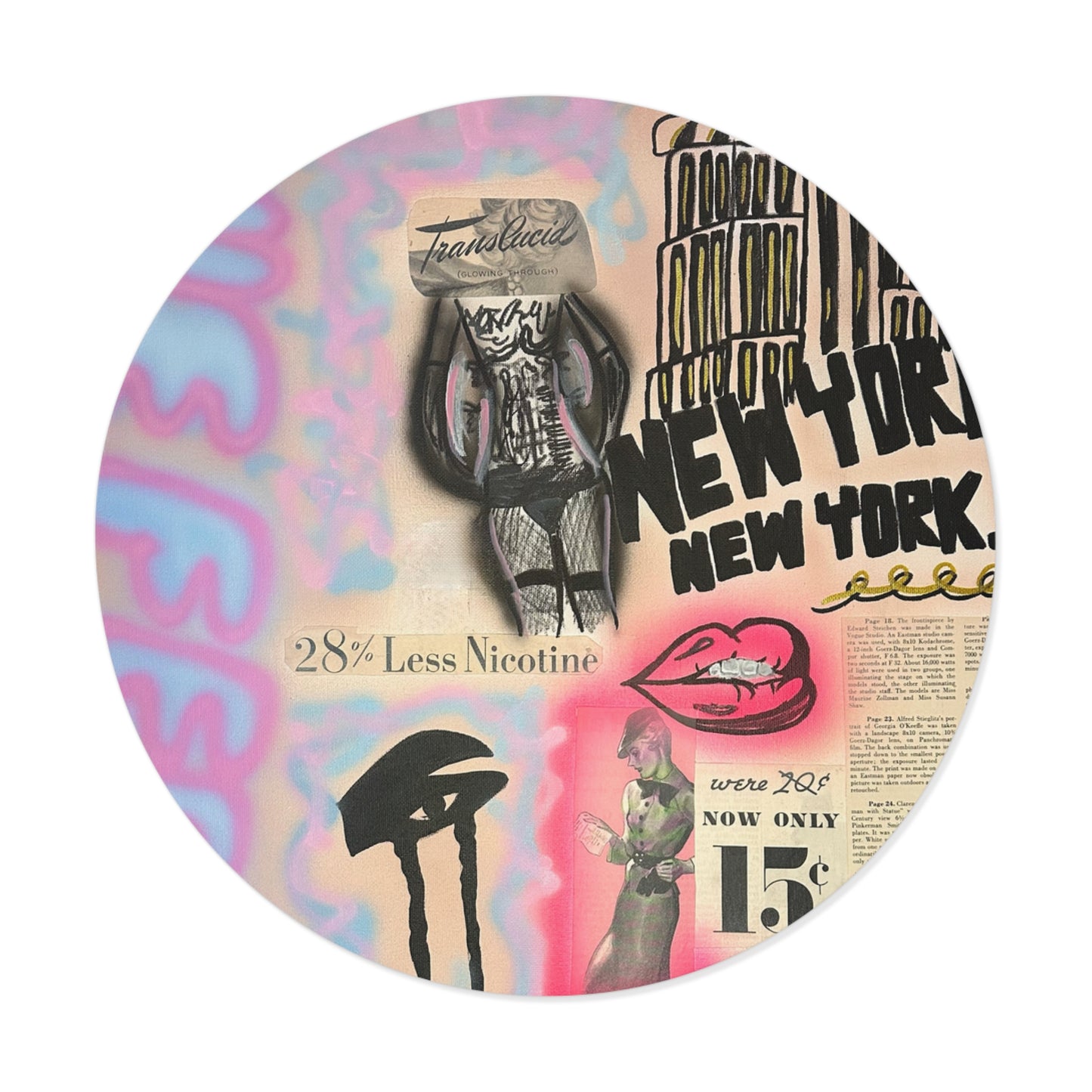 "new york, new york" airbrush vinyl sticker