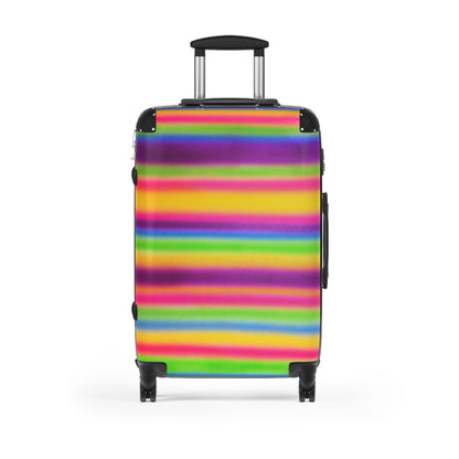 "colorful stripes" airbrush suitcase