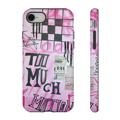 “too much motion" airbrush iPhone case