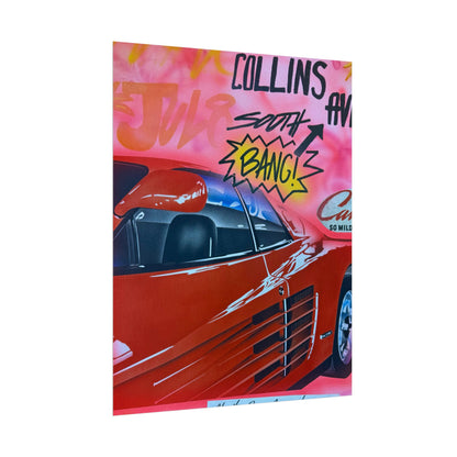 "miami momentos" airbrush rolled print