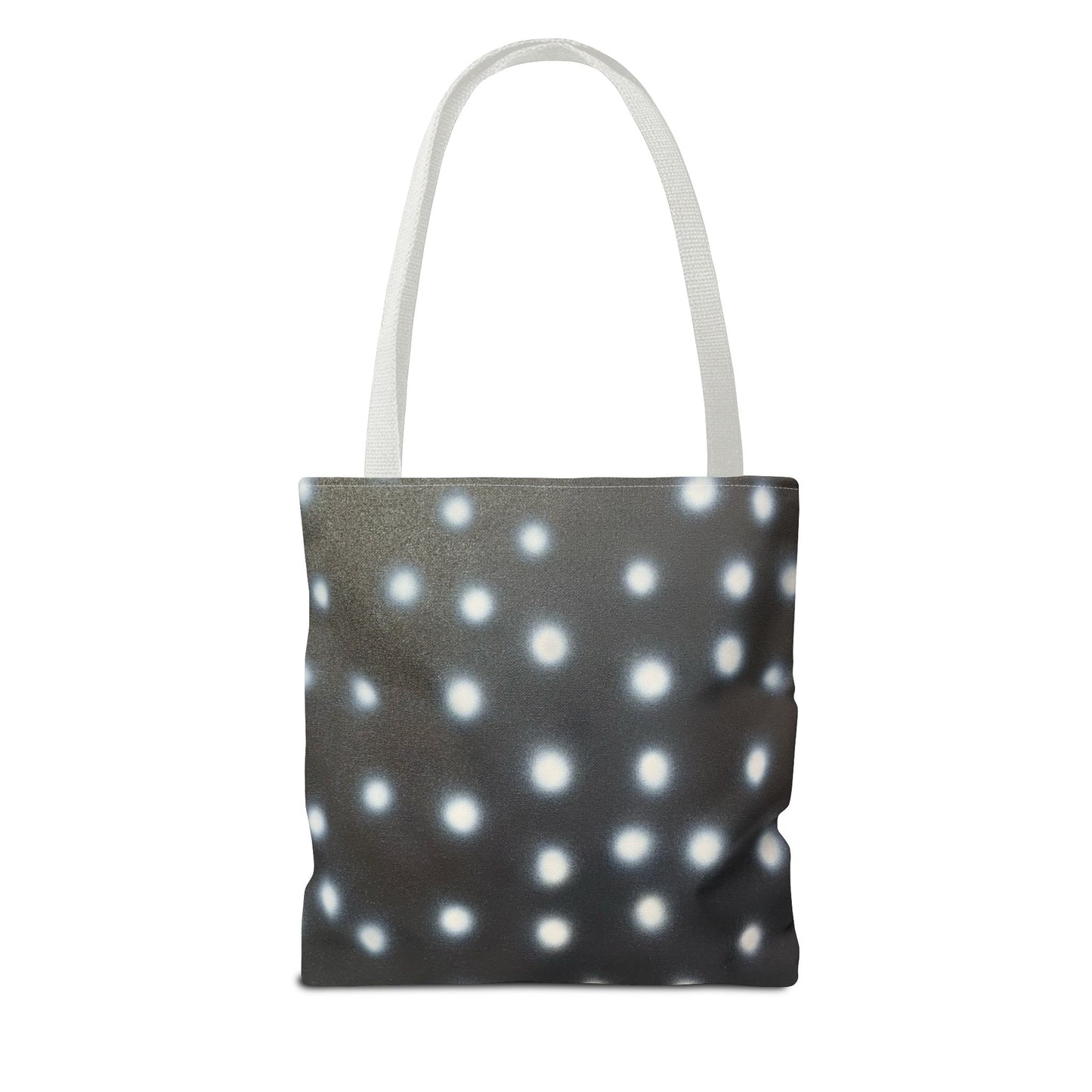 "coconut noir polka dot" airbrush tote bag