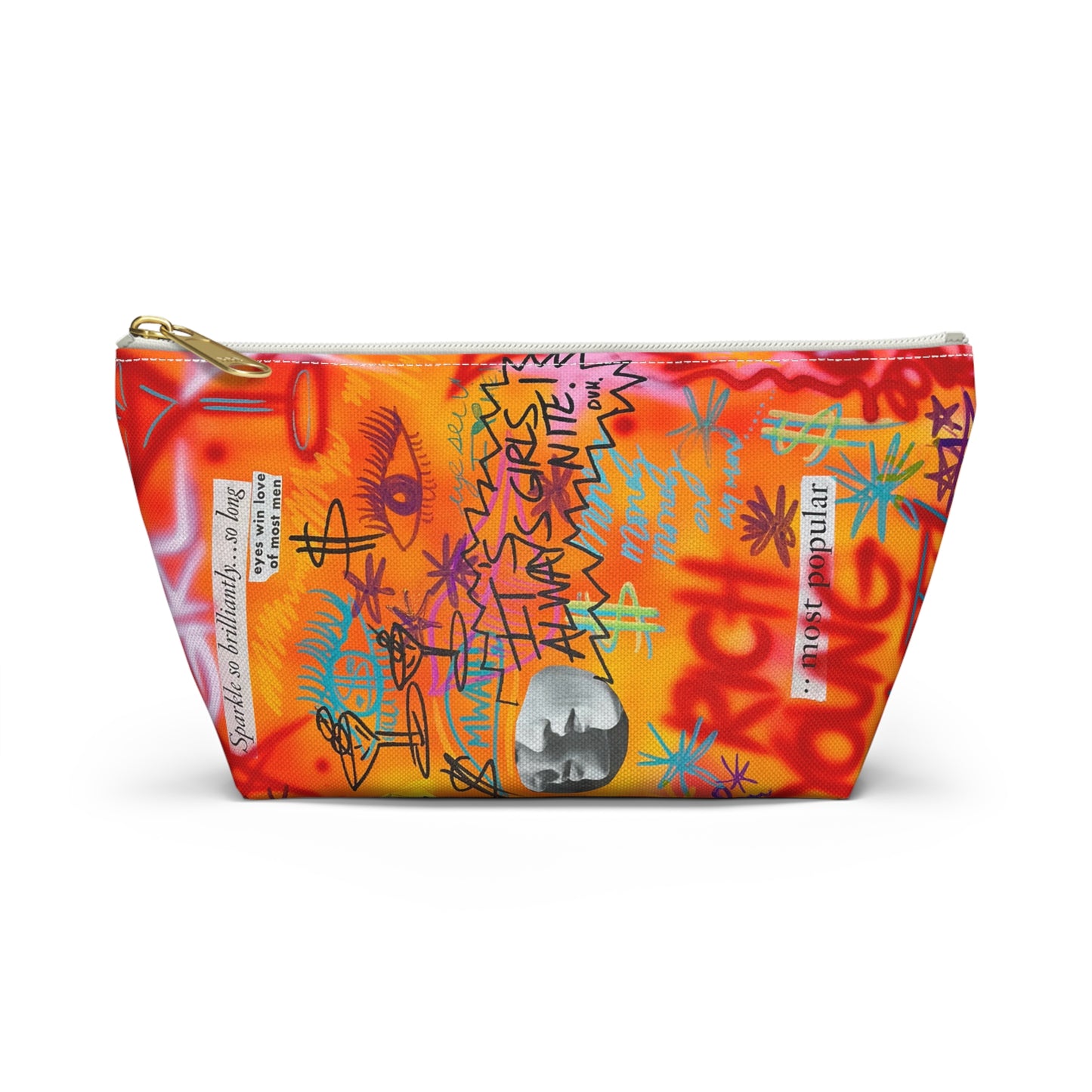 "young, rich, hot" airbrush makeup pouch