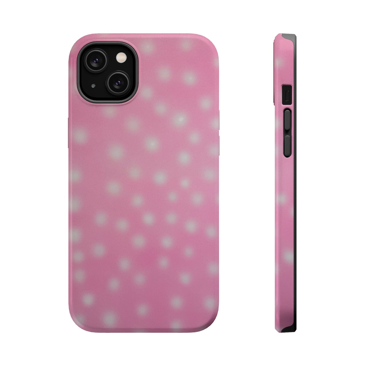 MagSafe "strawberry swirl polka dot" airbrush iPhone case
