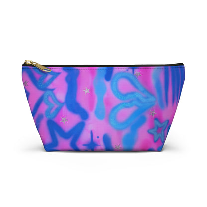 "blue camo" airbrush makeup pouch