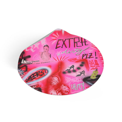 "extra dirty, plz" airbrush vinyl sticker