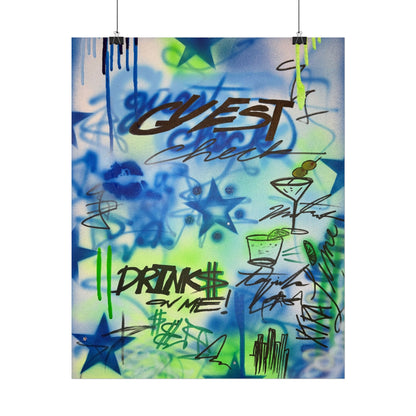 "guest check" airbrush rolled print