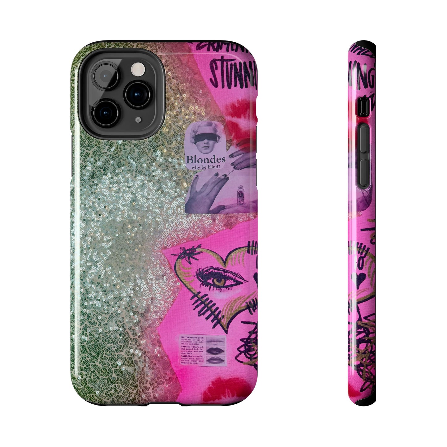 "glitter gloss" airbrush iPhone case