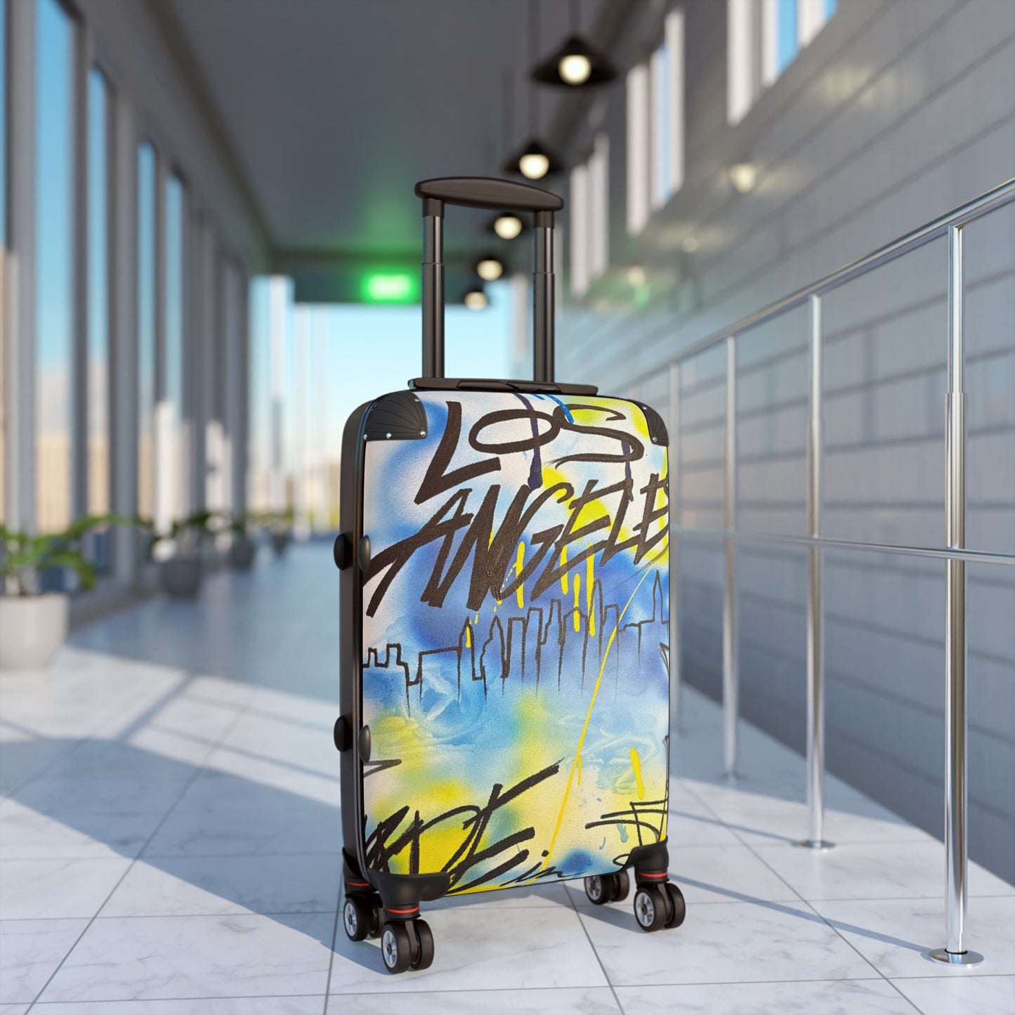 "los angeles" airbrush suitcase