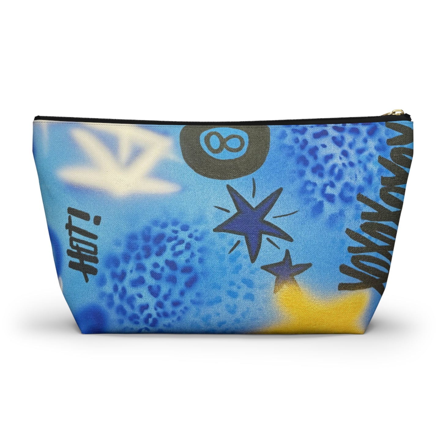 "brilliant blues" airbrush makeup pouch