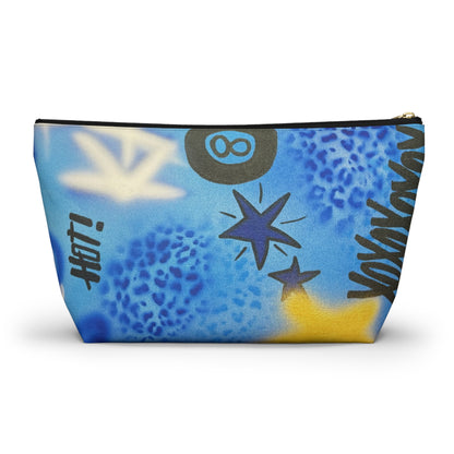 "brilliant blues" airbrush makeup pouch