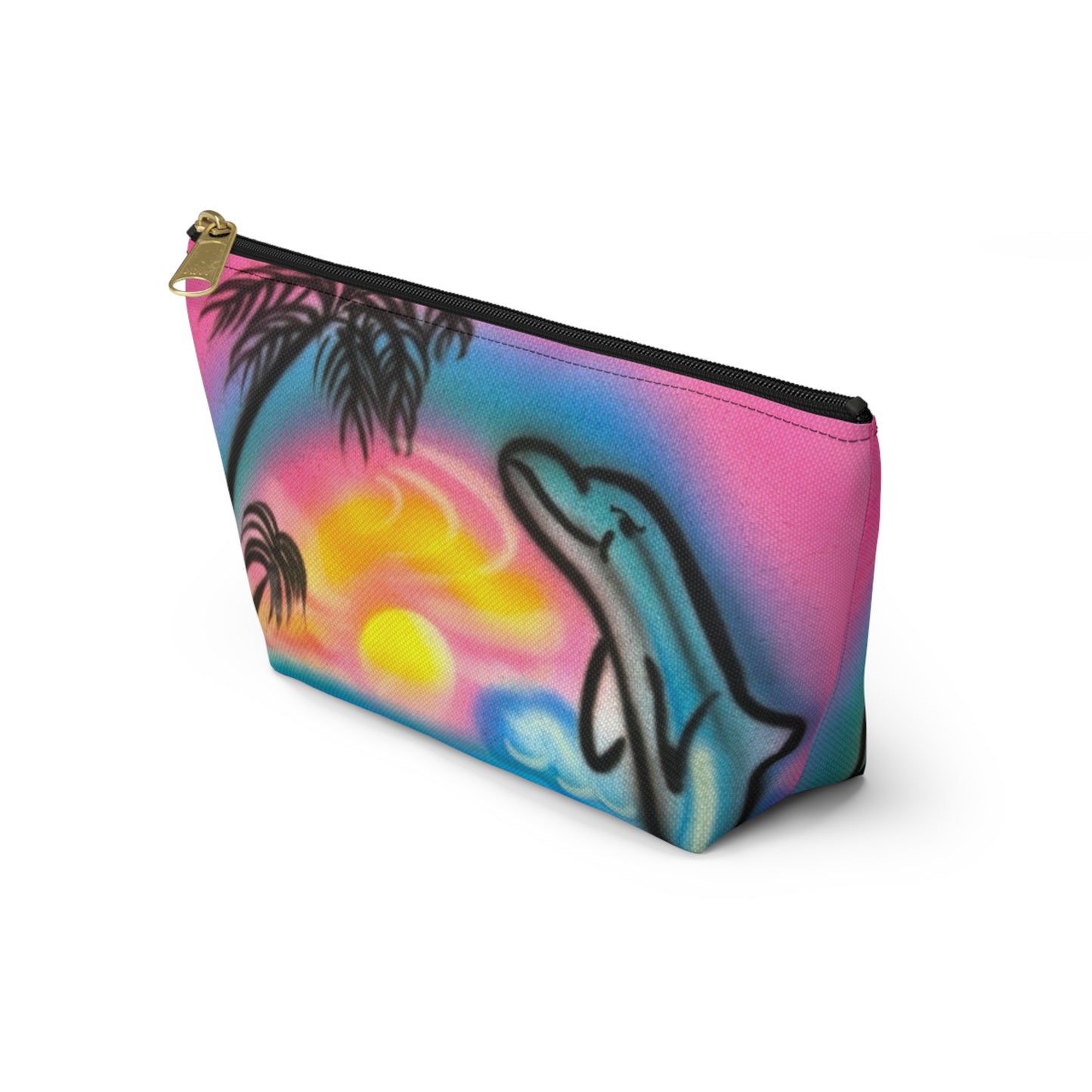 "dolphin love" airbrush makeup pouch