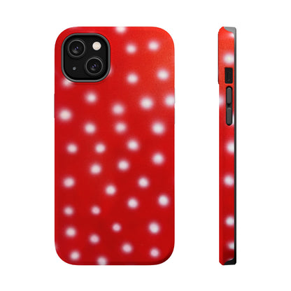 MagSafe "cherry crush polka dot" airbrush iPhone case