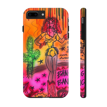 "wild, wild west" airbrush iPhone case