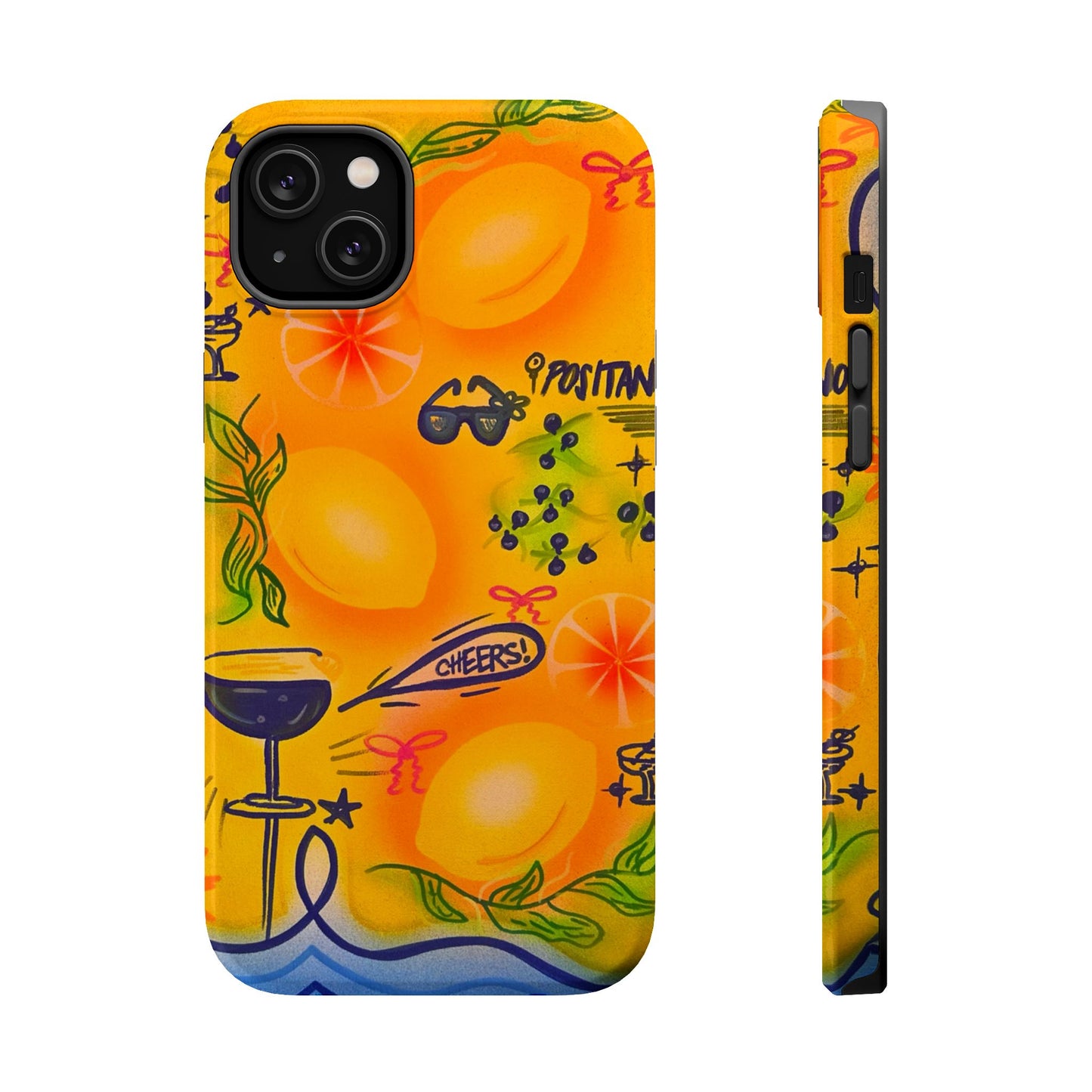 "citrus coastline" airbrush iPhone case