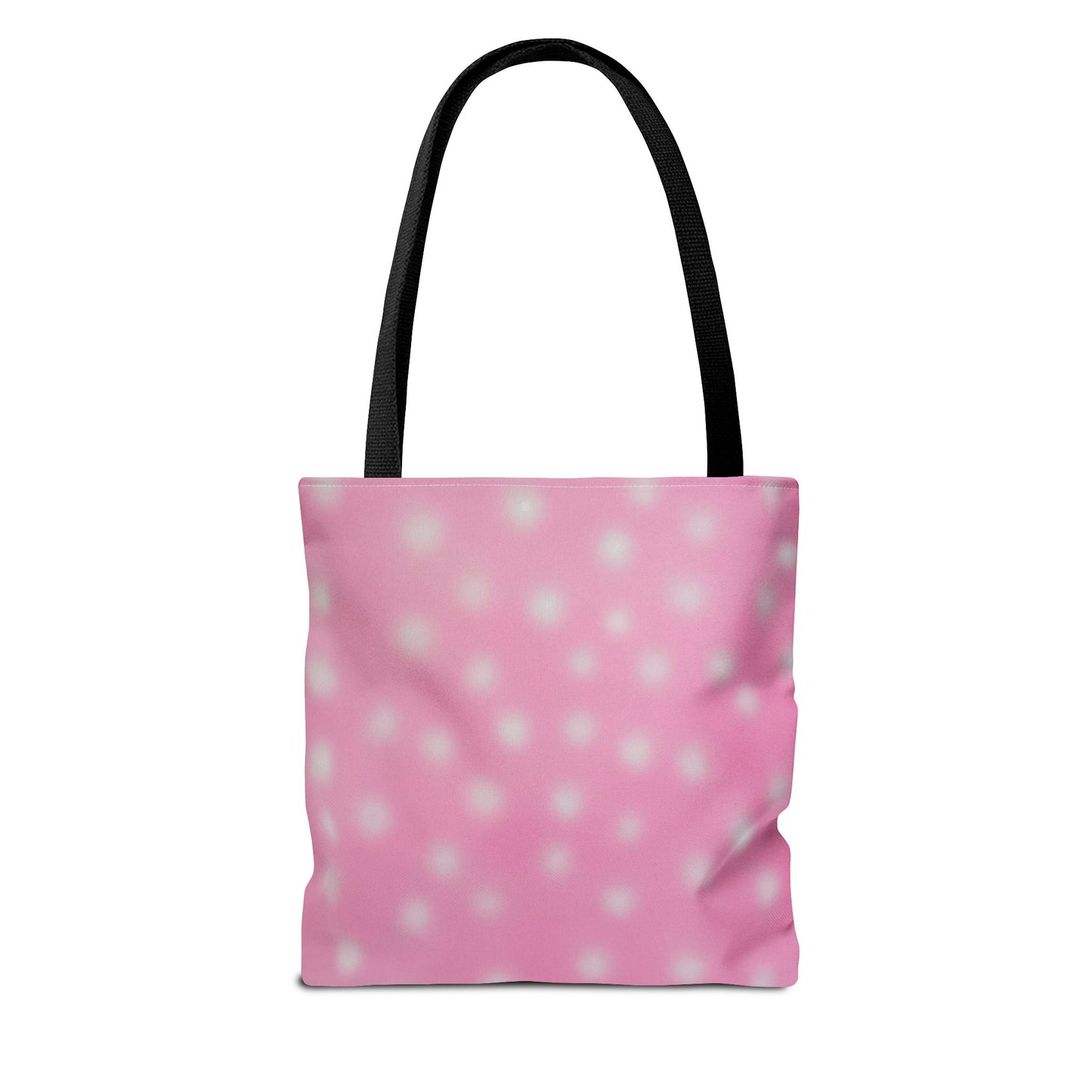 "strawberry swirl polka dot" airbrush tote bag