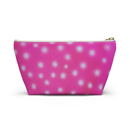 "bubblegum polka dot" airbrush makeup pouch