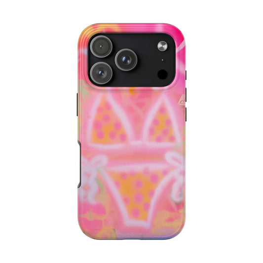 "yellow polka dot bikini" airbrush iPhone case