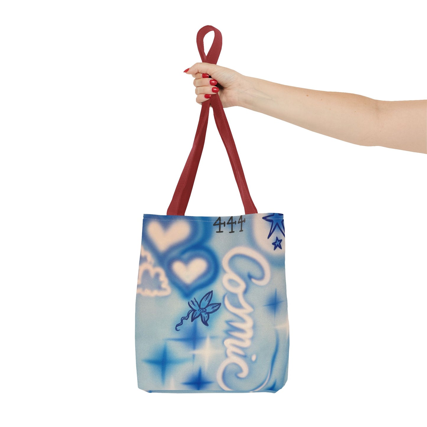 "cosmic" airbrush tote bag
