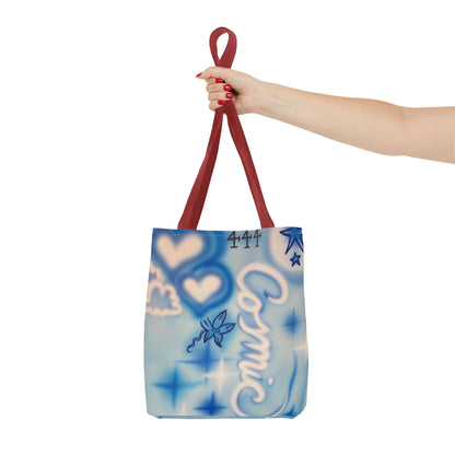 "cosmic" airbrush tote bag