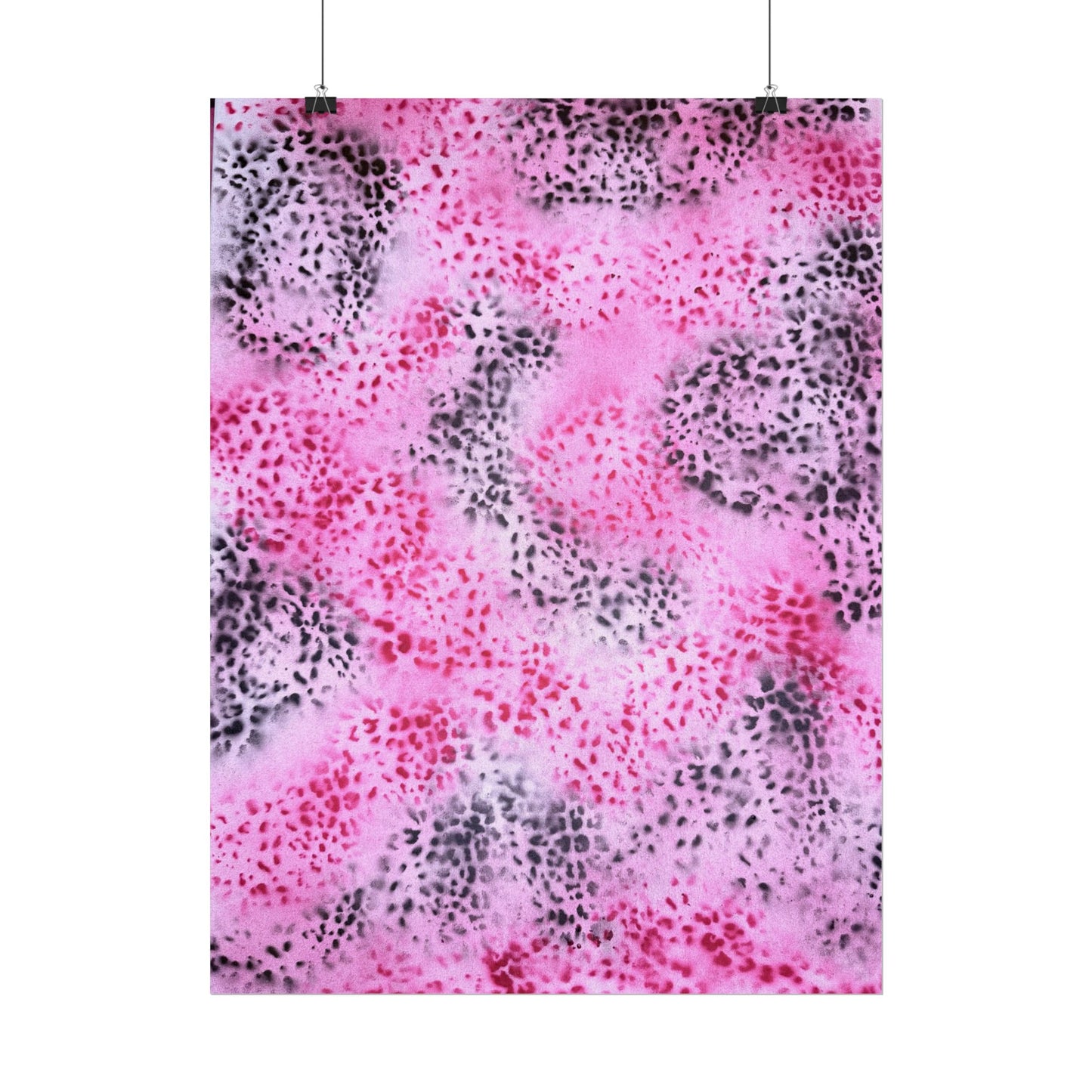 "pink cheetah pt. 2" airbrush rolled print
