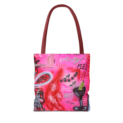 "extra dirty, plz" airbrush tote bag
