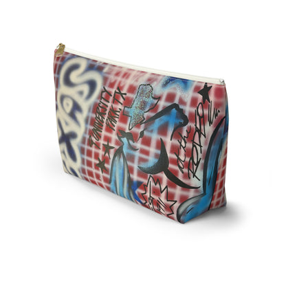 "texas" airbrush makeup pouch