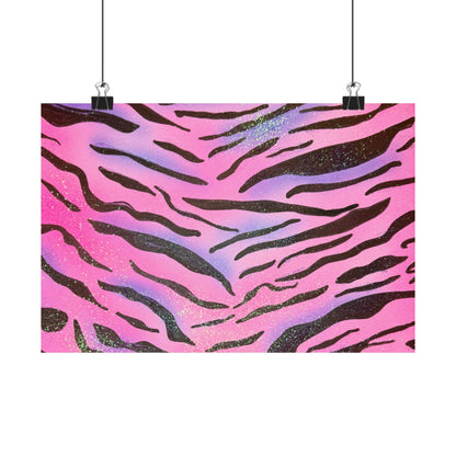 "glitter zebra" airbrush horizontal print