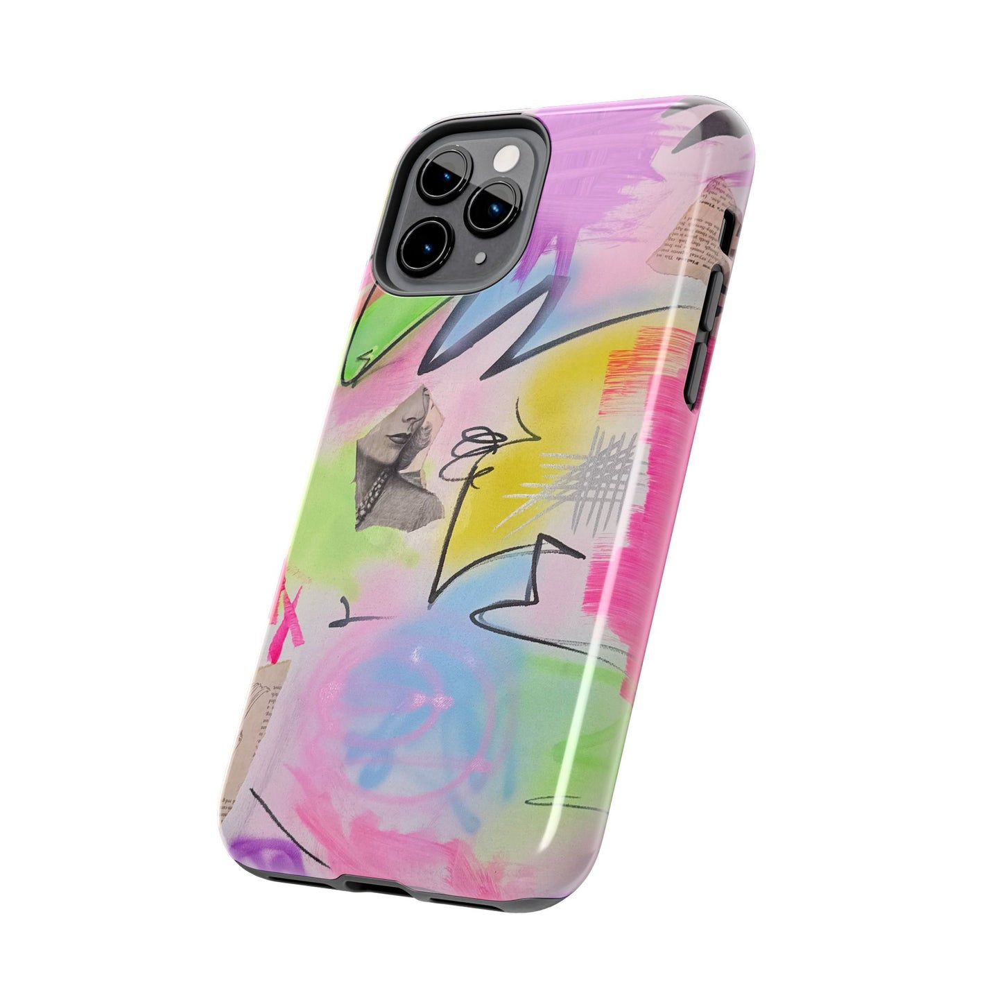 "pastel static" airbrush iPhone case