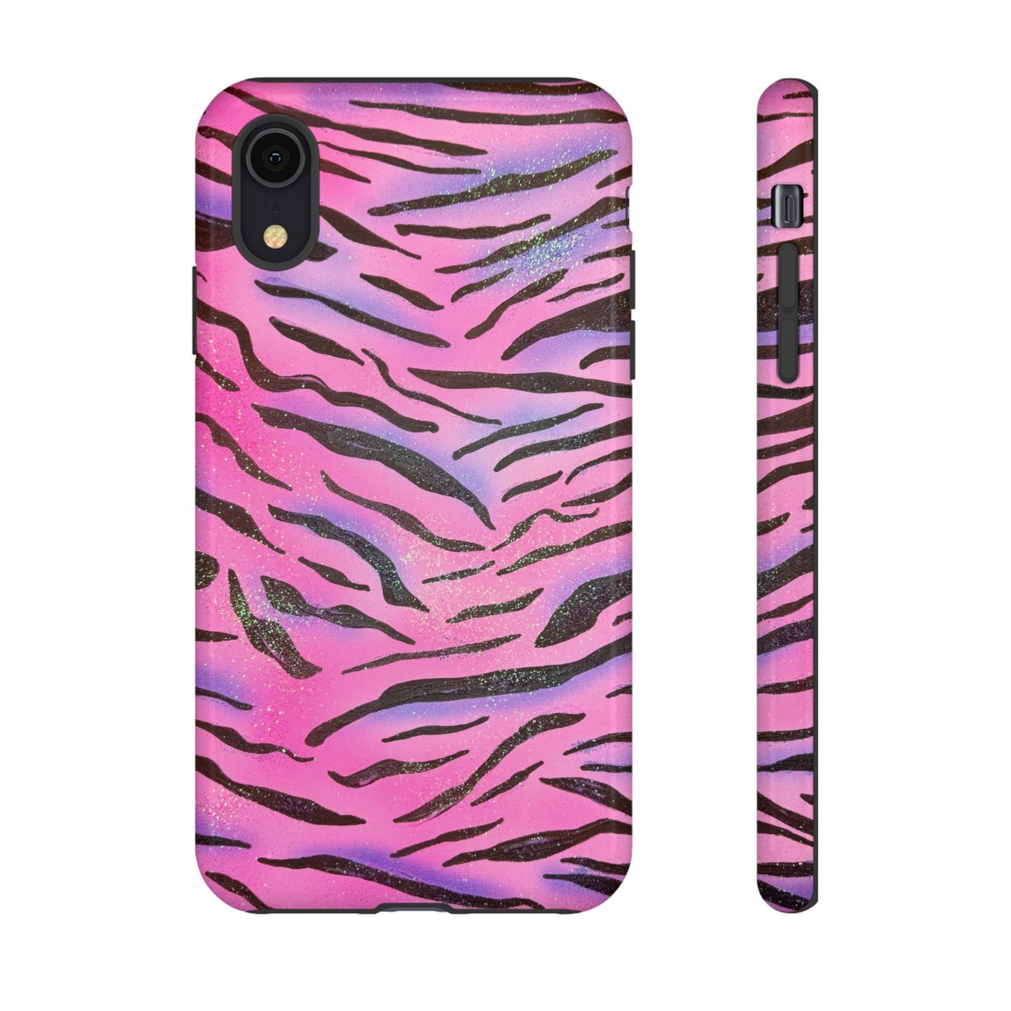 "glitter zebra" airbrush iPhone case