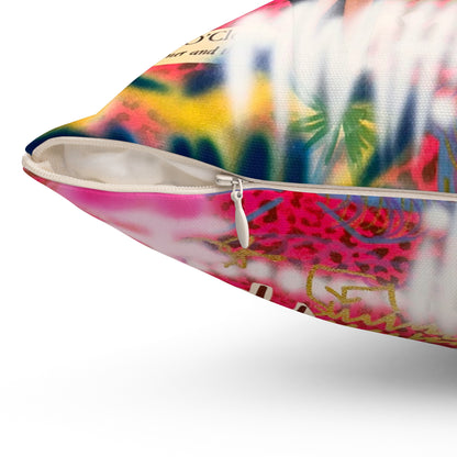 "sweet escape" airbrush pillow