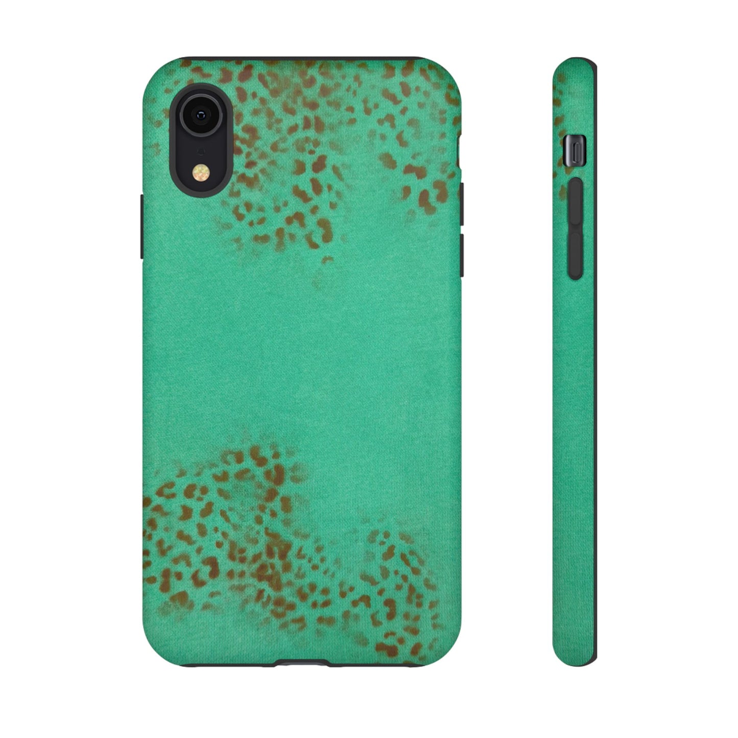 "teal cheetah" airbrush iPhone case