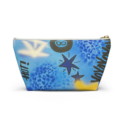 "brilliant blues" airbrush makeup pouch